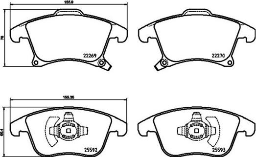 Magneti Marelli 363700424173 - Bremžu uzliku kompl., Disku bremzes www.autospares.lv