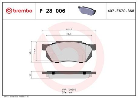 Magneti Marelli 363700428006 - Brake Pad Set, disc brake www.autospares.lv