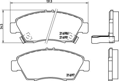 Magneti Marelli 363700428024 - Bremžu uzliku kompl., Disku bremzes www.autospares.lv