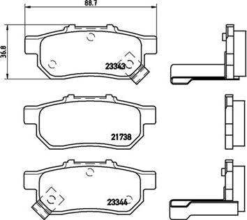 Magneti Marelli 363700428025 - Bremžu uzliku kompl., Disku bremzes www.autospares.lv