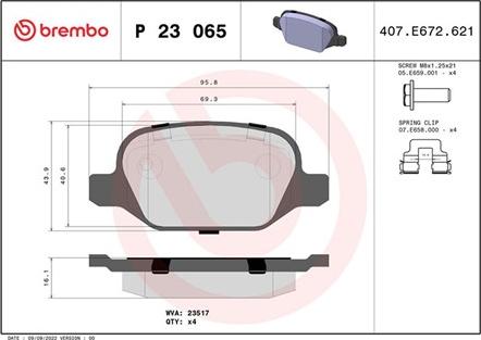 Magneti Marelli 363700423065 - Bremžu uzliku kompl., Disku bremzes www.autospares.lv