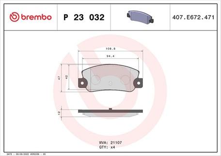 Magneti Marelli 363700423032 - Тормозные колодки, дисковые, комплект www.autospares.lv