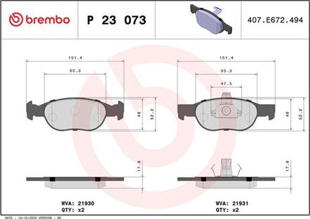 Magneti Marelli 363700423073 - Brake Pad Set, disc brake www.autospares.lv