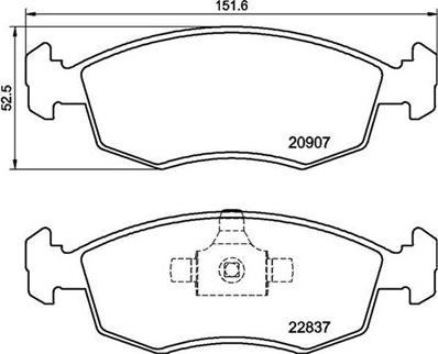 Magneti Marelli 363700423192 - Bremžu uzliku kompl., Disku bremzes www.autospares.lv