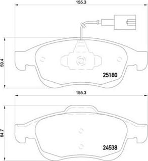 Magneti Marelli 363700523148 - Bremžu uzliku kompl., Disku bremzes autospares.lv