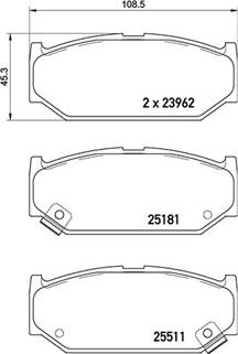 Magneti Marelli 363700479031 - Bremžu uzliku kompl., Disku bremzes autospares.lv