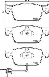 Magneti Marelli 363700585153 - Bremžu uzliku kompl., Disku bremzes www.autospares.lv