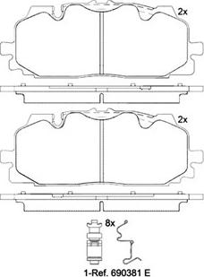 Magneti Marelli 363700585165 - Bremžu uzliku kompl., Disku bremzes autospares.lv