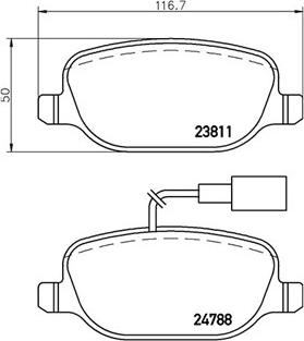 Magneti Marelli 363700523152 - Bremžu uzliku kompl., Disku bremzes www.autospares.lv