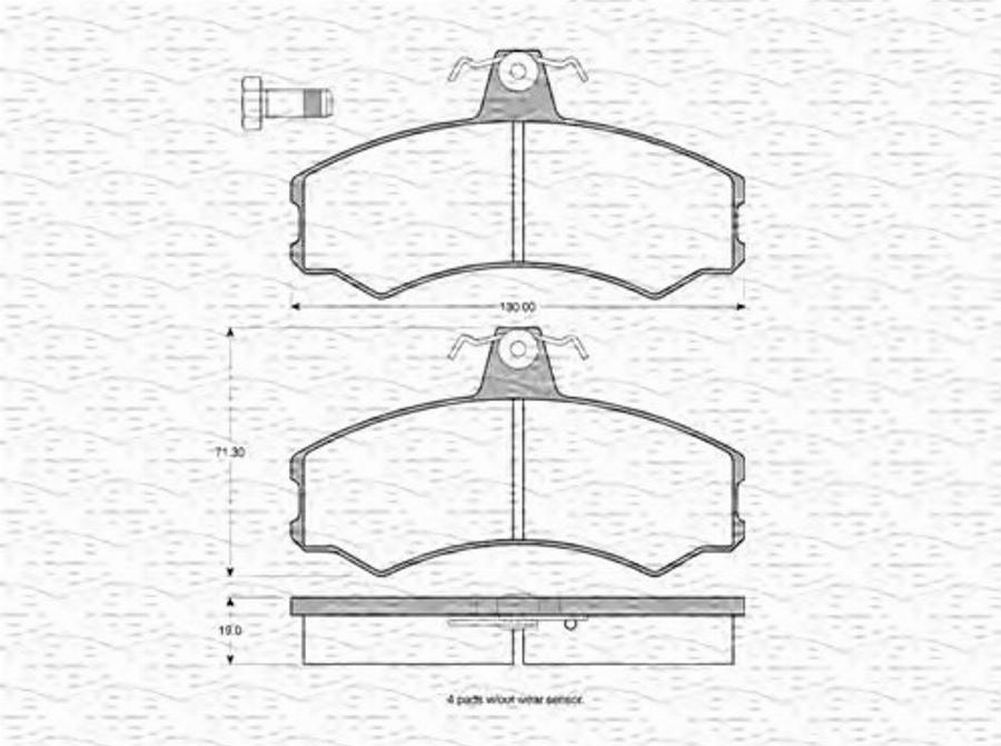 Magneti Marelli 363702160940 - Bremžu uzliku kompl., Disku bremzes www.autospares.lv