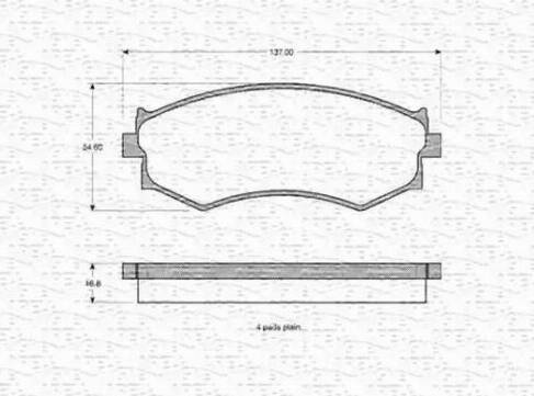 Magneti Marelli 363702160905 - Brake Pad Set, disc brake www.autospares.lv