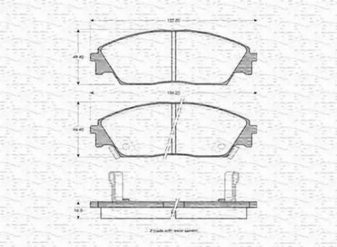 Magneti Marelli 363702160903 - Brake Pad Set, disc brake www.autospares.lv