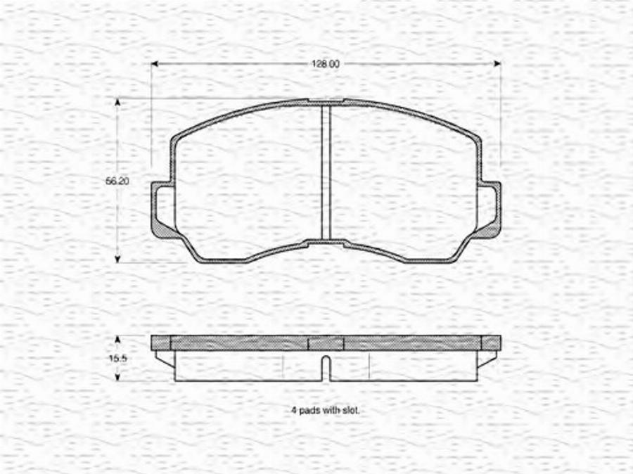 Magneti Marelli 363702160919 - Bremžu uzliku kompl., Disku bremzes www.autospares.lv