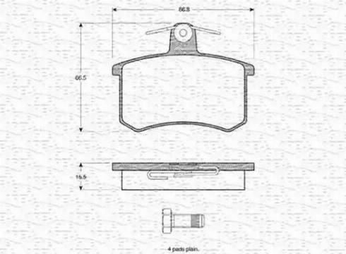 Magneti Marelli 363702160936 - Brake Pad Set, disc brake www.autospares.lv