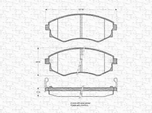 Magneti Marelli 363702160974 - Bremžu uzliku kompl., Disku bremzes www.autospares.lv