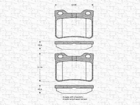 Magneti Marelli 363702160405 - Bremžu uzliku kompl., Disku bremzes www.autospares.lv