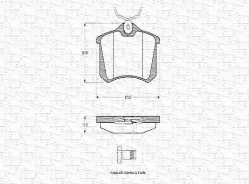 Magneti Marelli 363702160433 - Тормозные колодки, дисковые, комплект www.autospares.lv