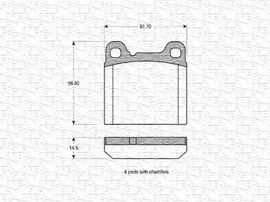 Magneti Marelli 363702160596 - Bremžu uzliku kompl., Disku bremzes www.autospares.lv