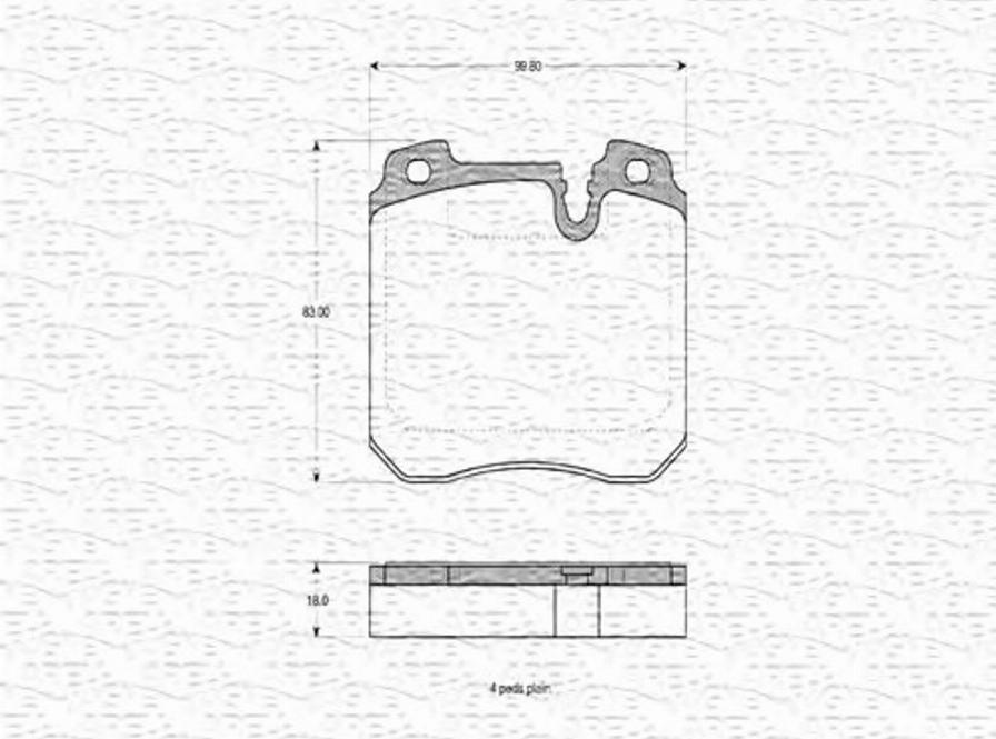 Magneti Marelli 363702160597 - Bremžu uzliku kompl., Disku bremzes www.autospares.lv