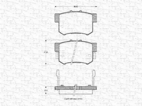 Magneti Marelli 363702160543 - Bremžu uzliku kompl., Disku bremzes autospares.lv