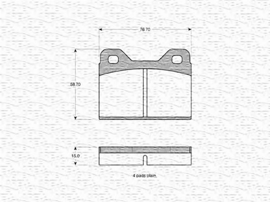 Magneti Marelli 363702160564 - Bremžu uzliku kompl., Disku bremzes www.autospares.lv