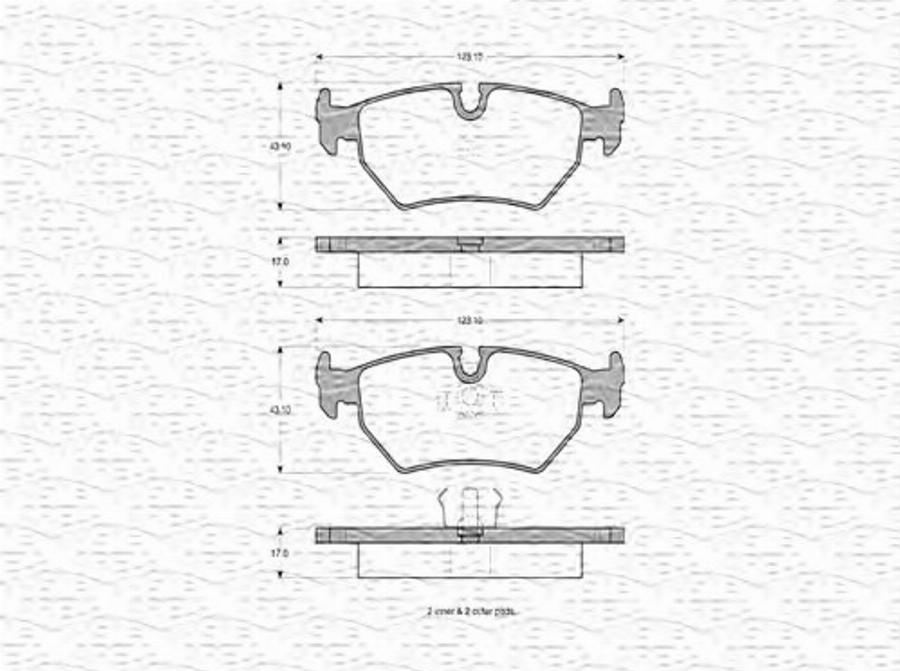 Magneti Marelli 363702160560 - Bremžu uzliku kompl., Disku bremzes www.autospares.lv