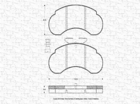 Magneti Marelli 430216170562 - Bremžu uzliku kompl., Disku bremzes www.autospares.lv