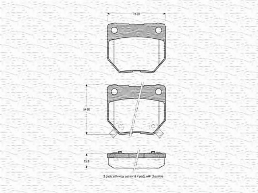 Magneti Marelli 363702160505 - Brake Pad Set, disc brake www.autospares.lv