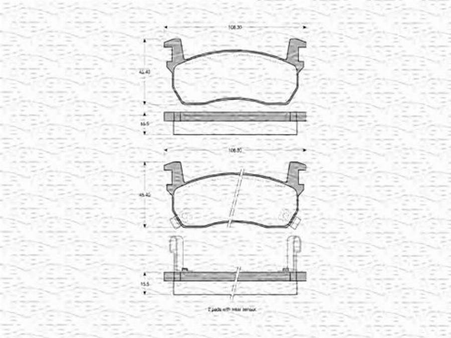 Magneti Marelli 363702160502 - Bremžu uzliku kompl., Disku bremzes www.autospares.lv