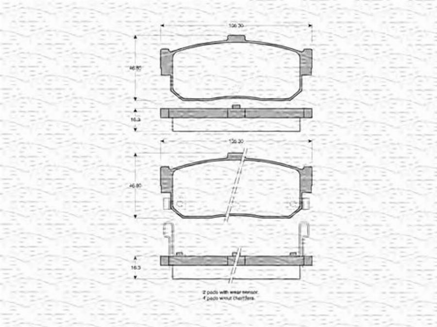 Magneti Marelli 363702160513 - Bremžu uzliku kompl., Disku bremzes www.autospares.lv