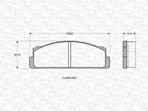 Magneti Marelli 363702160536 - Brake Pad Set, disc brake www.autospares.lv