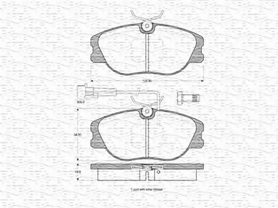 Magneti Marelli 363702160538 - Bremžu uzliku kompl., Disku bremzes www.autospares.lv