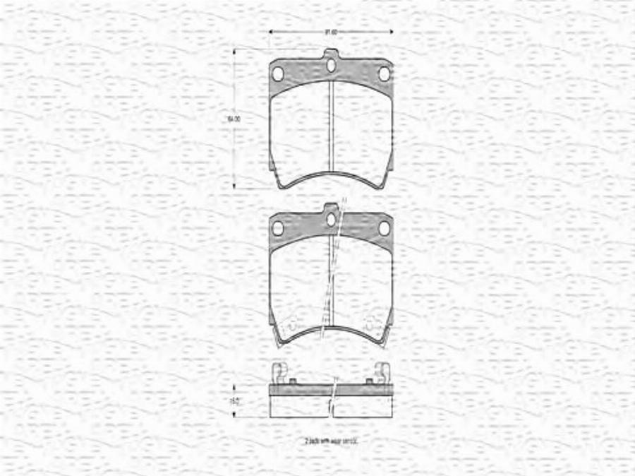 Magneti Marelli 363702160521 - Bremžu uzliku kompl., Disku bremzes www.autospares.lv