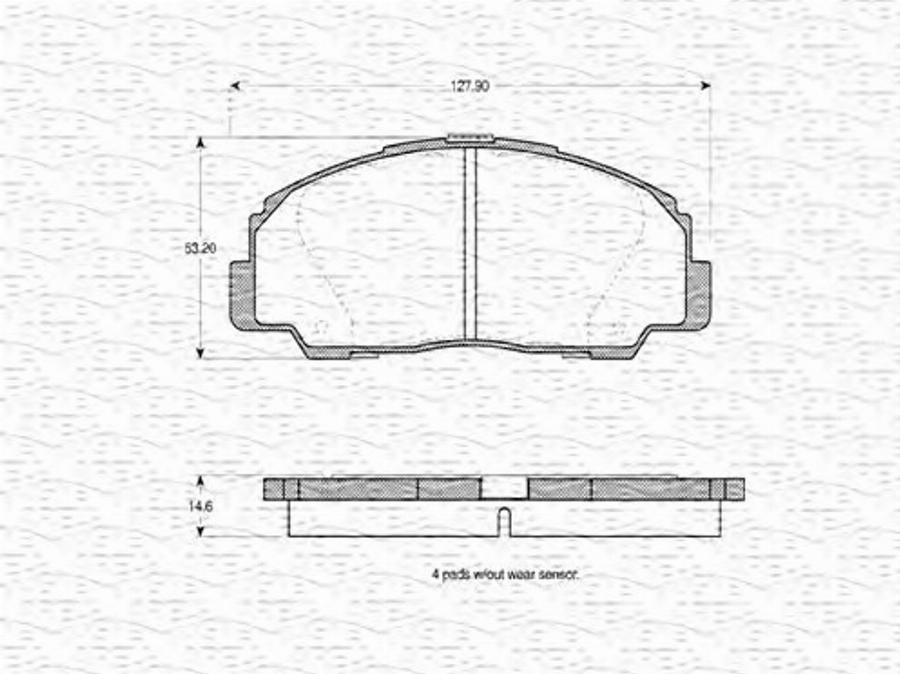 Magneti Marelli 363702160576 - Bremžu uzliku kompl., Disku bremzes www.autospares.lv