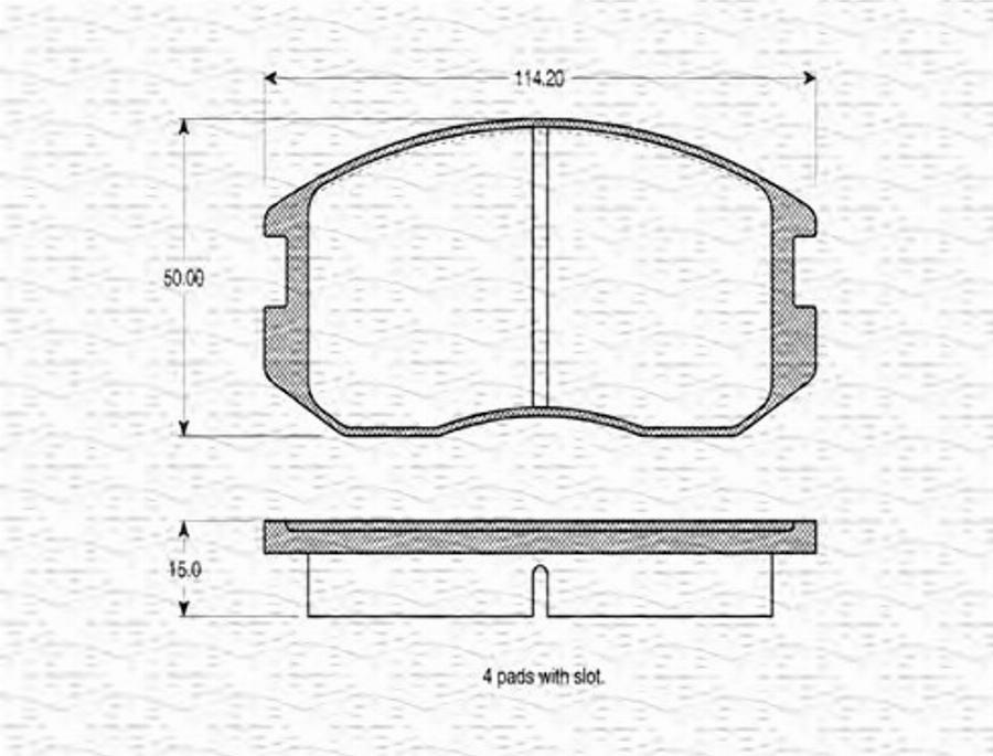 Magneti Marelli 363702160571 - Bremžu uzliku kompl., Disku bremzes www.autospares.lv