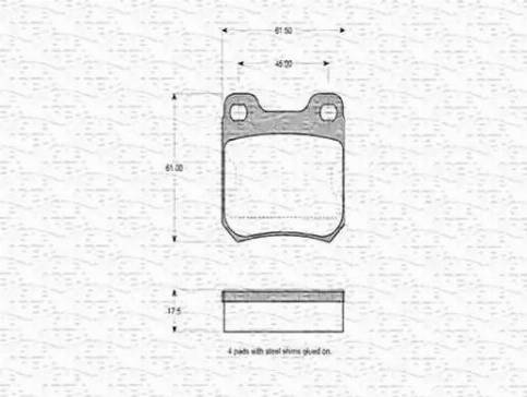 Magneti Marelli 363702160649 - Brake Pad Set, disc brake www.autospares.lv