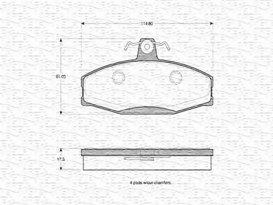 Magneti Marelli 363702160641 - Bremžu uzliku kompl., Disku bremzes www.autospares.lv