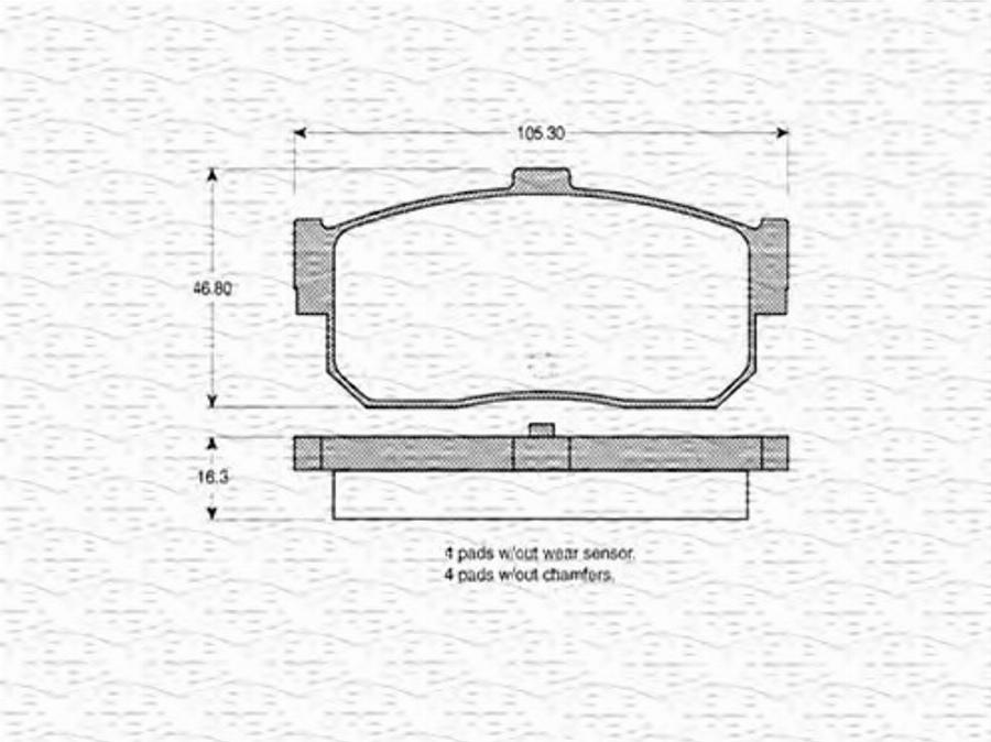 Magneti Marelli 363702160604 - Bremžu uzliku kompl., Disku bremzes www.autospares.lv