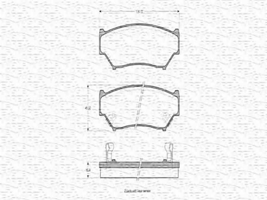 Magneti Marelli 363702160605 - Bremžu uzliku kompl., Disku bremzes www.autospares.lv