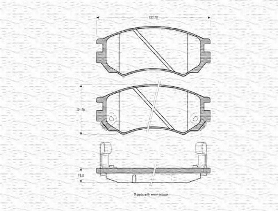 Magneti Marelli 363702160606 - Bremžu uzliku kompl., Disku bremzes www.autospares.lv