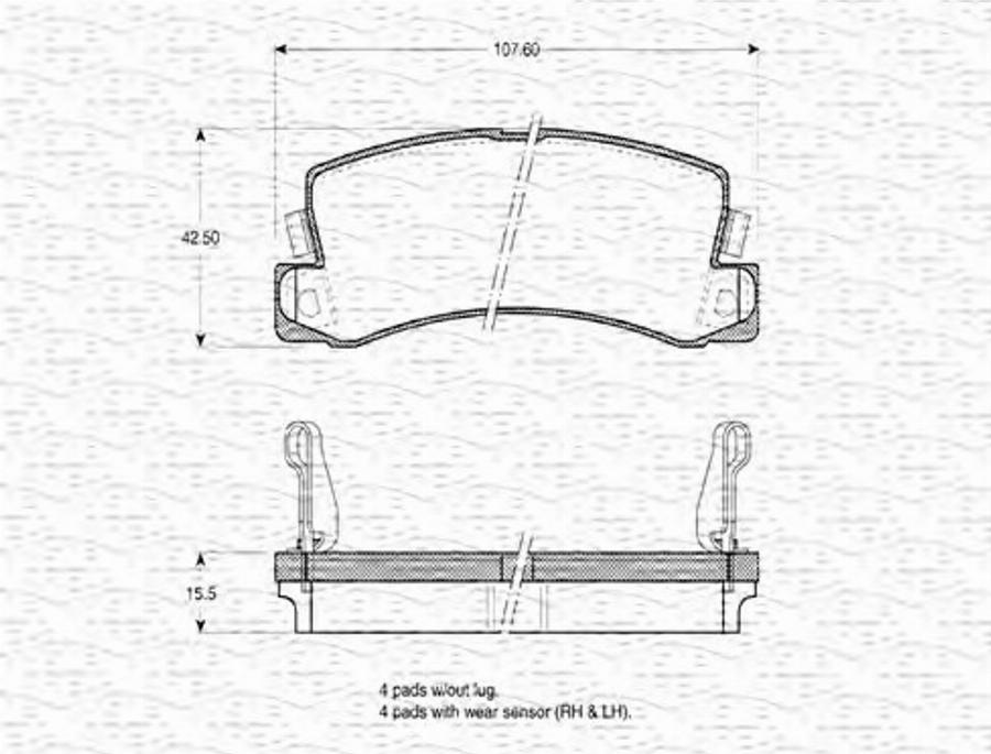 Magneti Marelli 363702160601 - Bremžu uzliku kompl., Disku bremzes www.autospares.lv