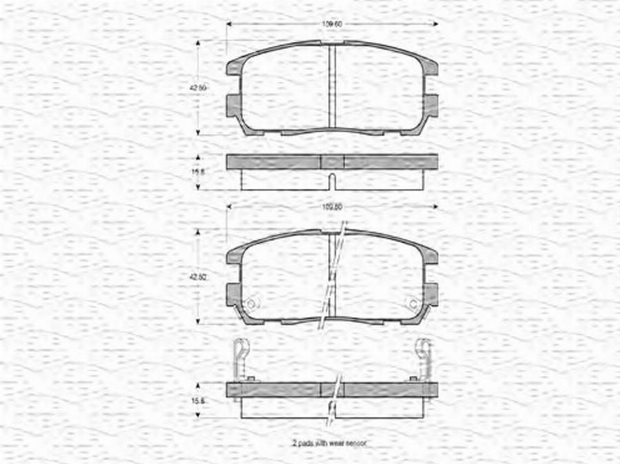 Magneti Marelli 363702160618 - Bremžu uzliku kompl., Disku bremzes www.autospares.lv