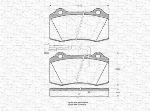 Magneti Marelli 363702160621 - Bremžu uzliku kompl., Disku bremzes www.autospares.lv