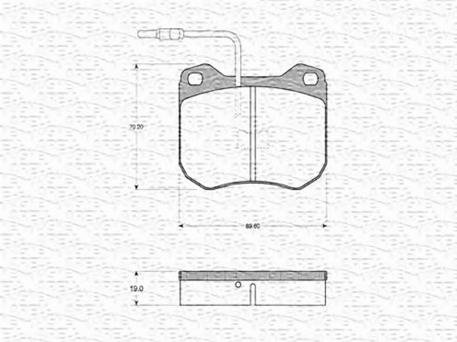 Magneti Marelli 363702160672 - Bremžu uzliku kompl., Disku bremzes www.autospares.lv