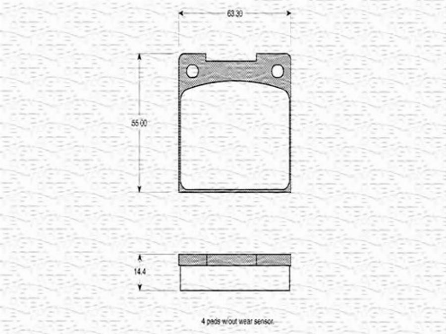 Magneti Marelli 363702160094 - Bremžu uzliku kompl., Disku bremzes www.autospares.lv