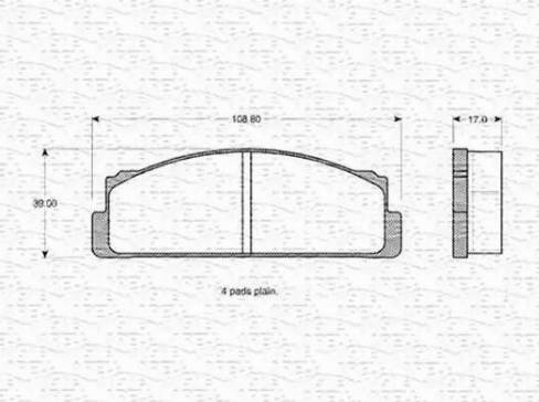 Magneti Marelli 363702160034 - Тормозные колодки, дисковые, комплект www.autospares.lv