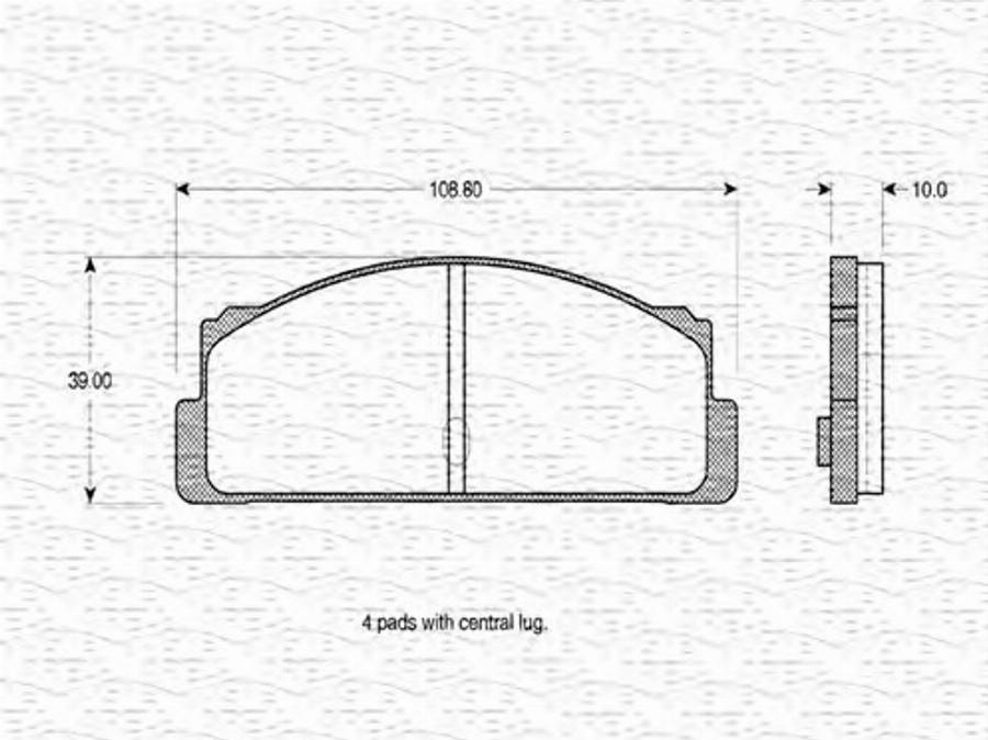 Magneti Marelli 363702160031 - Bremžu uzliku kompl., Disku bremzes www.autospares.lv