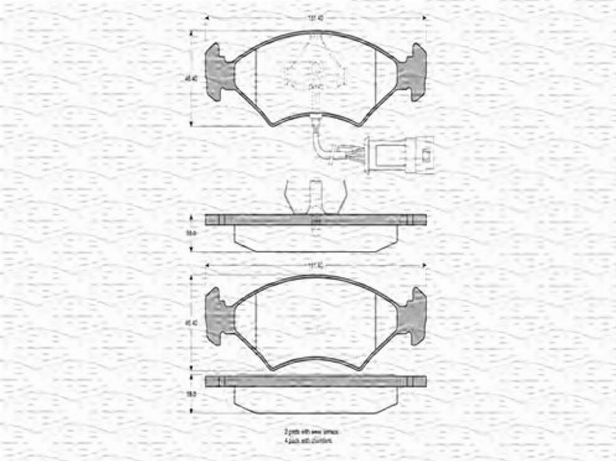 Magneti Marelli 363702160194 - Bremžu uzliku kompl., Disku bremzes www.autospares.lv