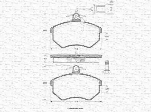 Magneti Marelli 363702160197 - Тормозные колодки, дисковые, комплект www.autospares.lv