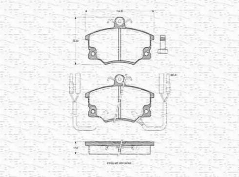 Magneti Marelli 363702160144 - Bremžu uzliku kompl., Disku bremzes autospares.lv